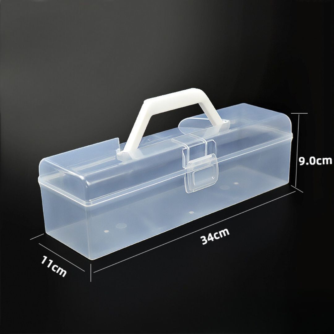 Skaidri plastikinė dėžutė