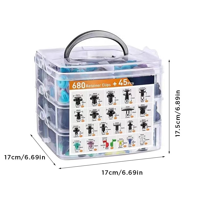 Spaustukų rinkinys automobiliui (725 vnt.)