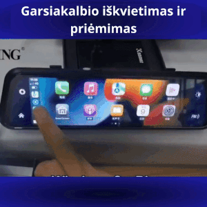 \CarCam\" Daugiafunkcinis galinio vaizdo veidrodis su priekine ir galine kamera"