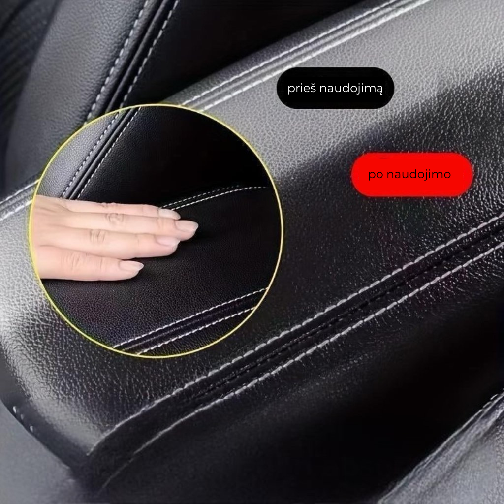 Odinių automobilių sėdynių priežiūros tepalas