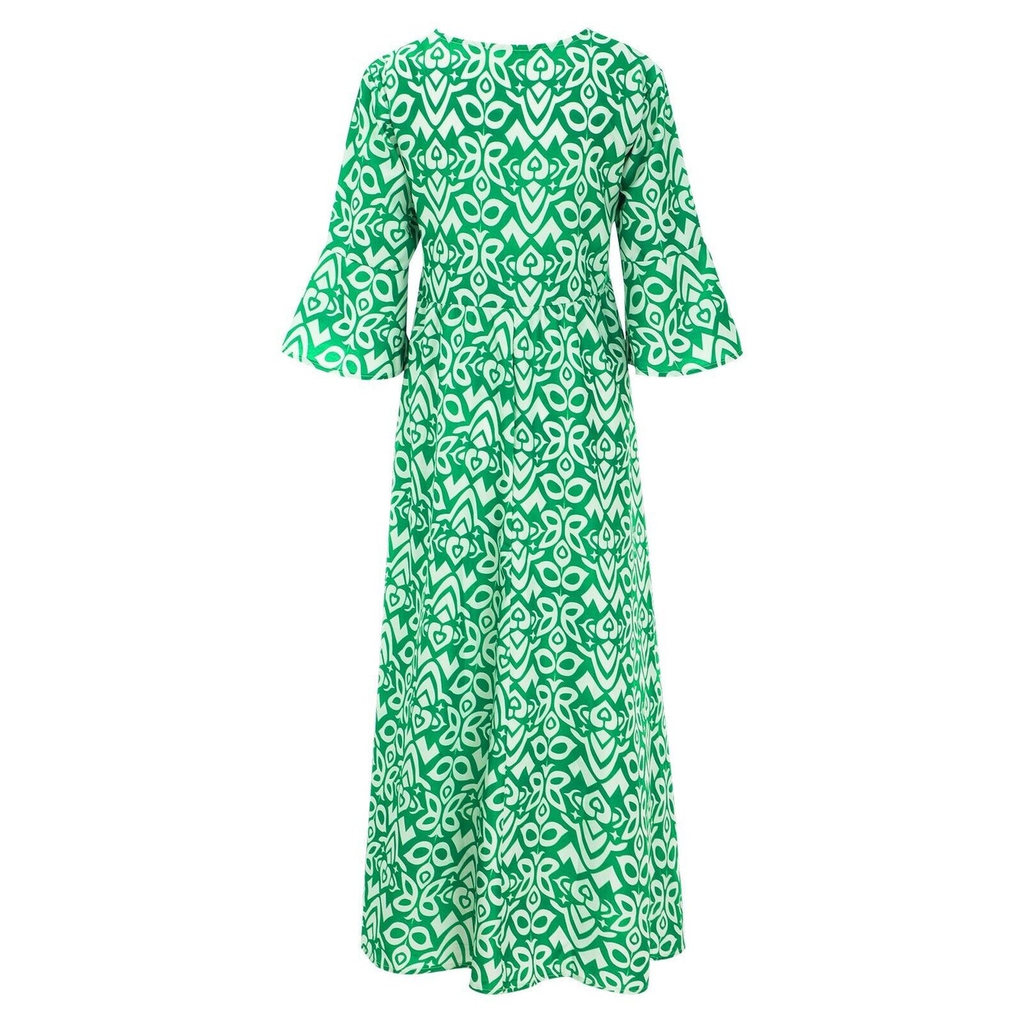 🔥 Gėlėta suknelė V formos iškirpte