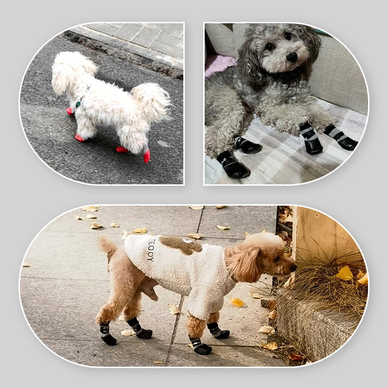 Neslystantys ir vandeniui atsparūs batai šunims (4 vnt.)