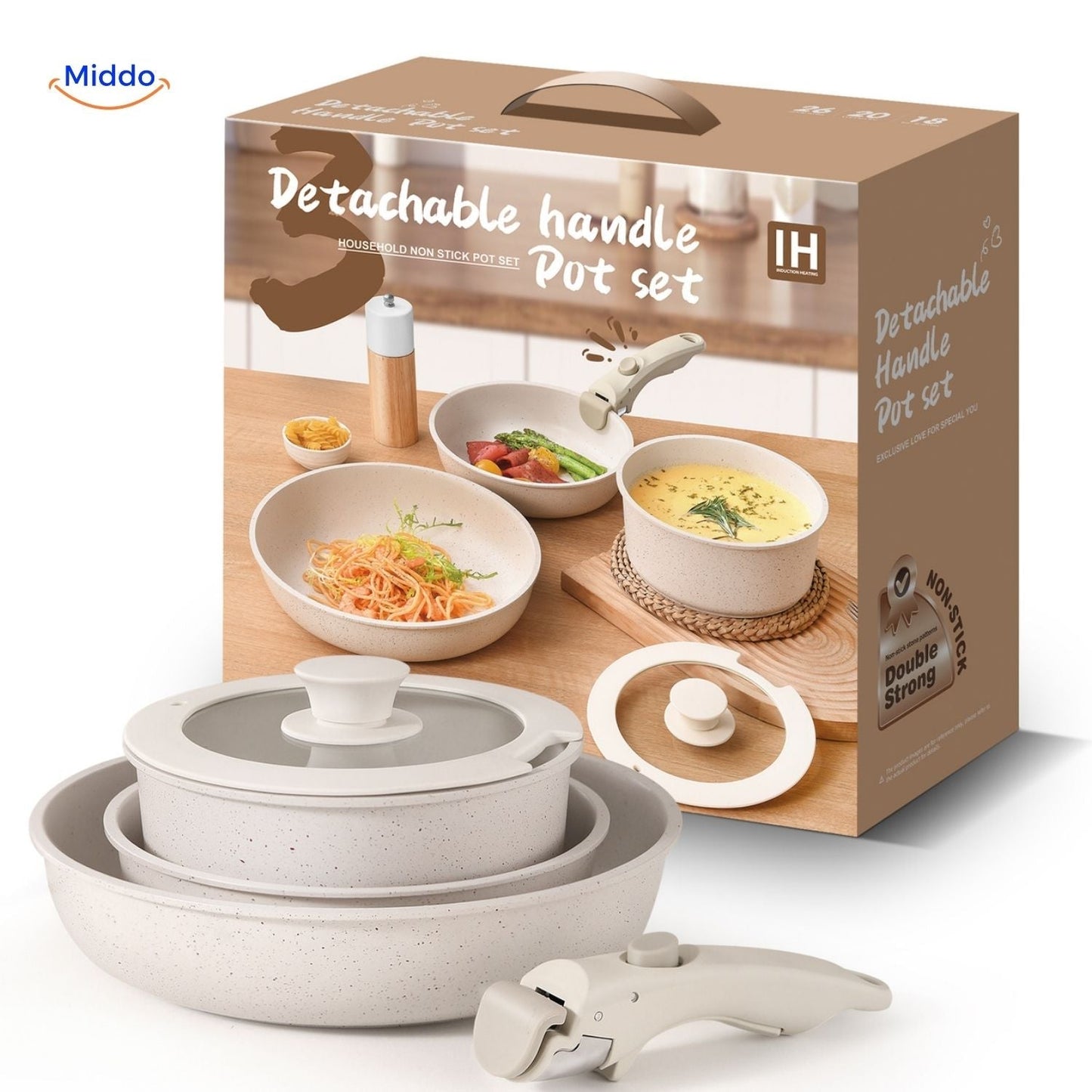 Keptuvių rinkinys | Patvarus, nepridegantis ir stilingas maisto gaminimas