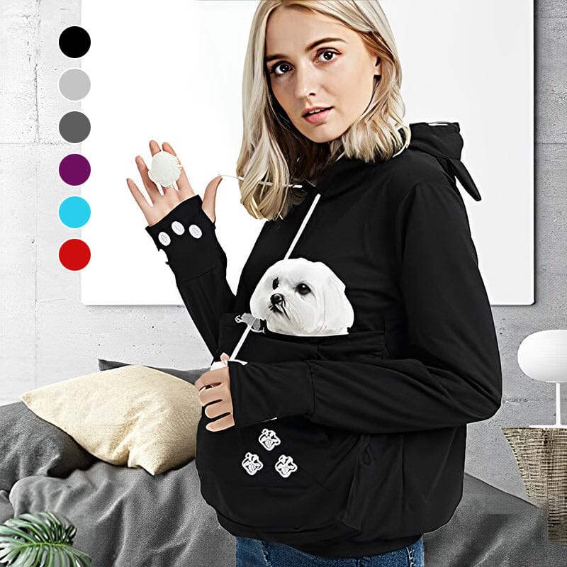 Džemperis su priekine augintinio kišene