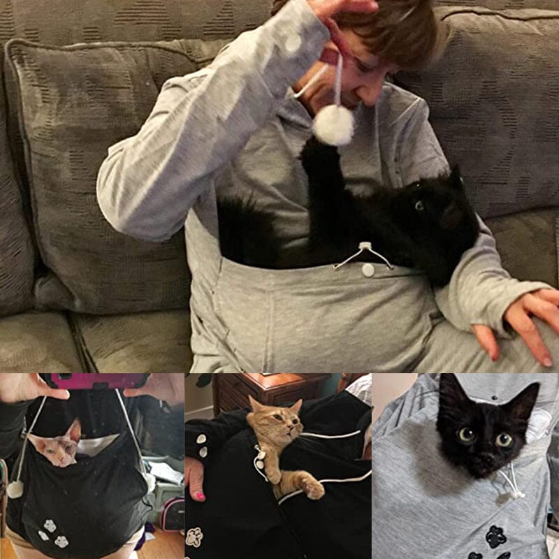 Džemperis su priekine augintinio kišene