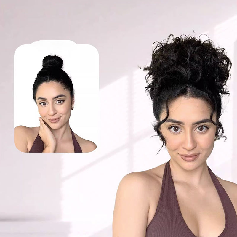 Prisegamas garbanotų plaukų kuodas