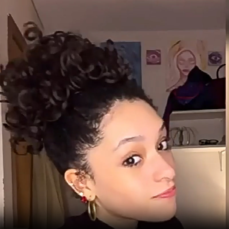 Prisegamas garbanotų plaukų kuodas