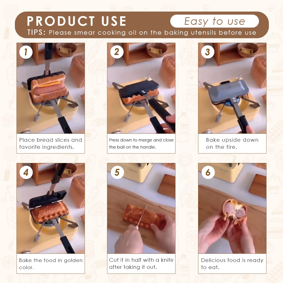 Belaidė sumuštinių keptuvė