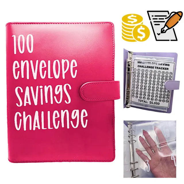 100 dienų taupymo iššūkio sąsiuvinys