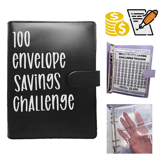 100 dienų taupymo iššūkio sąsiuvinys