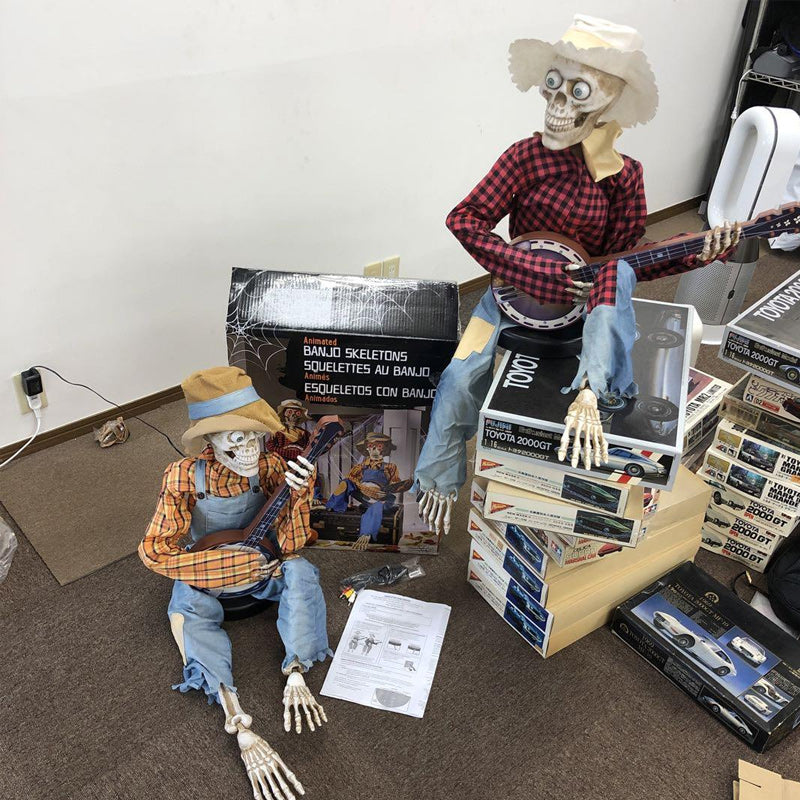 Animaciniai Banjo grojantys skeletai