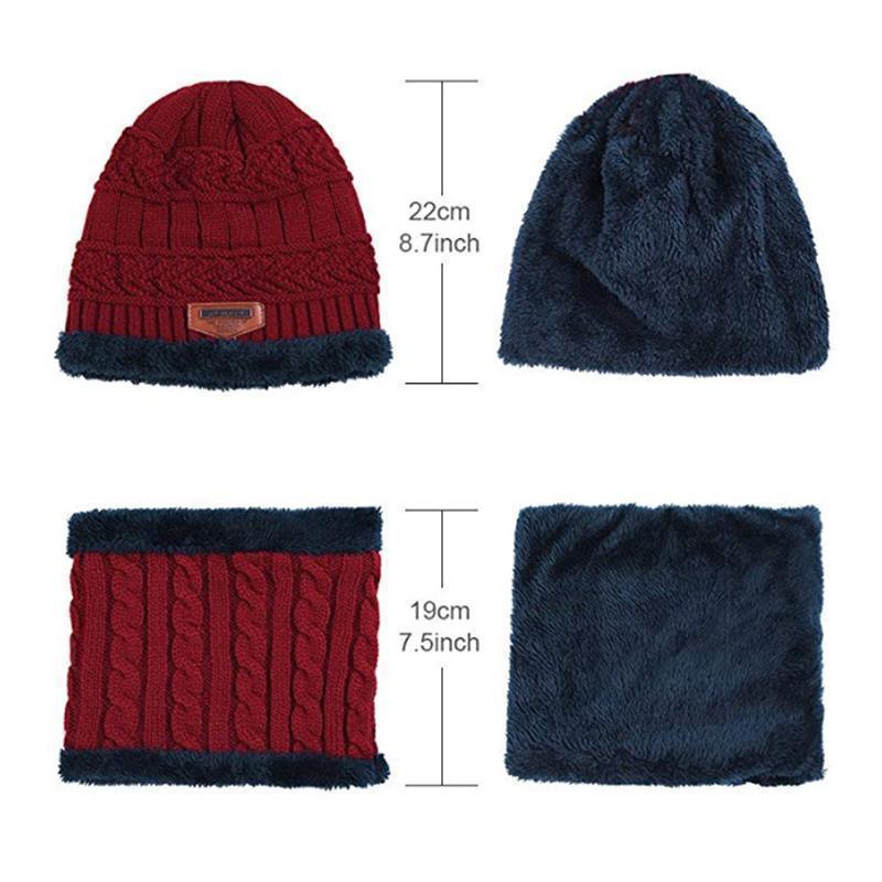 Žieminė beanie kepurė ir šalikas
