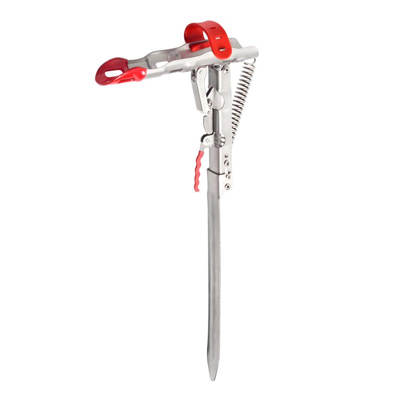 Automatinis meškerės laikiklis su spyruokle