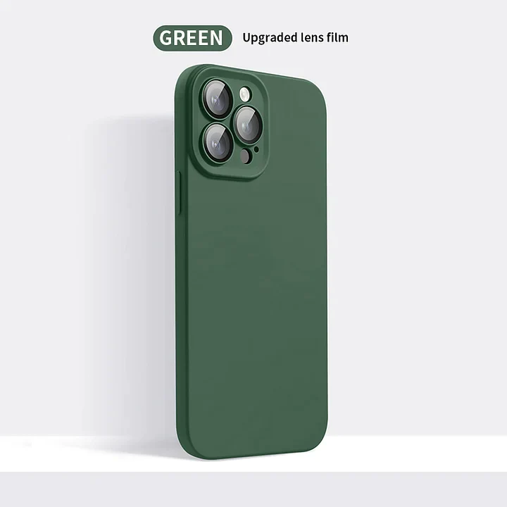 Silikoninis iPhone dėklas su objektyvo apsauga