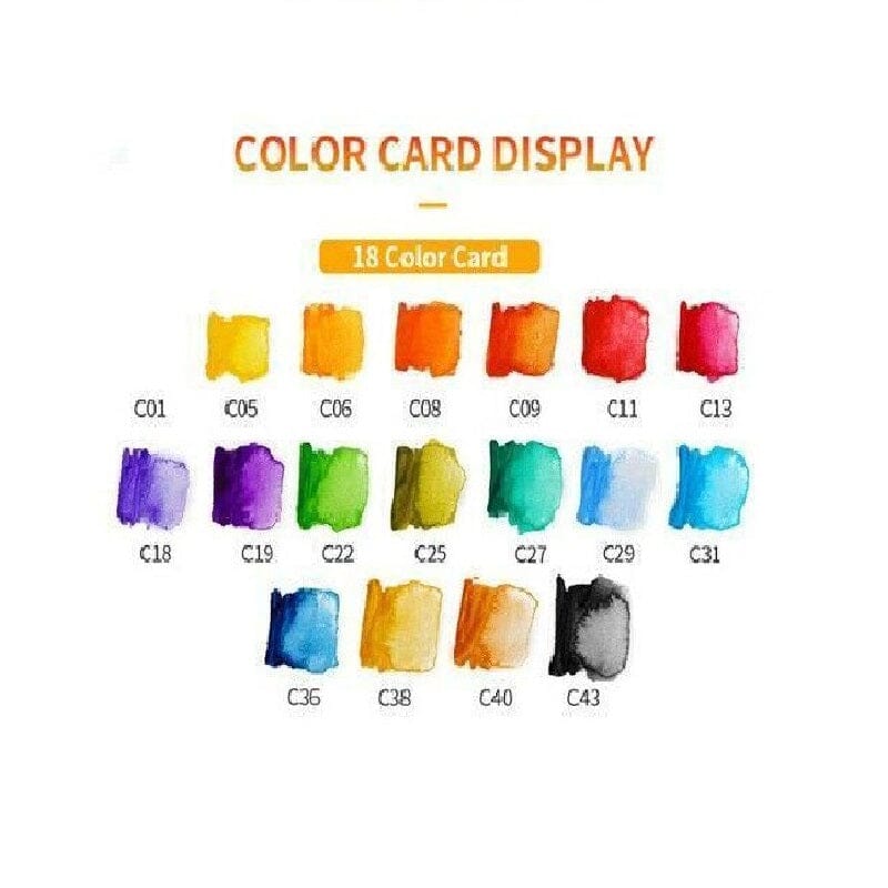 Įvairių spalvų guašo paletė