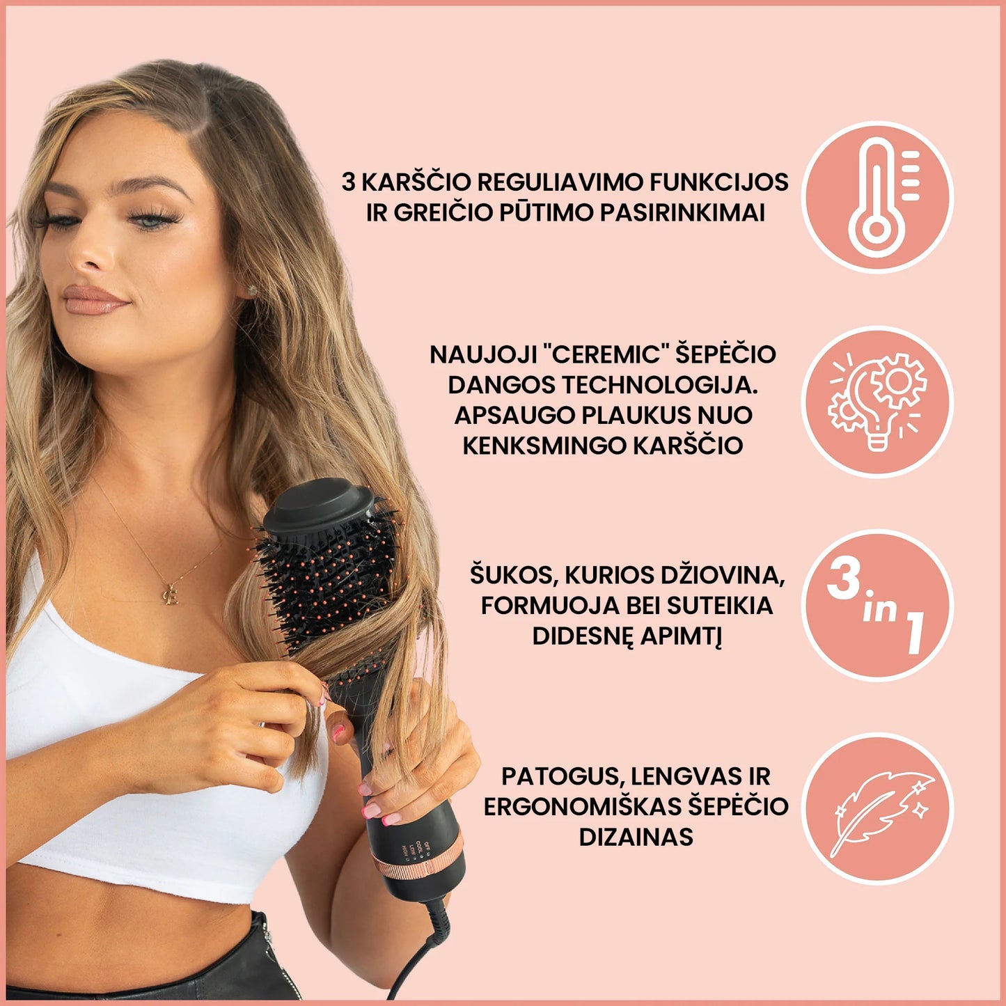 BlowBrush™ - Plaukų džiovinimo šepetys