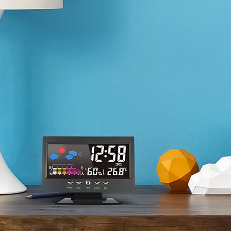 Skaitmeninis LED laikrodis - termometras