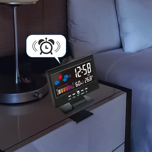 Skaitmeninis LED laikrodis - termometras