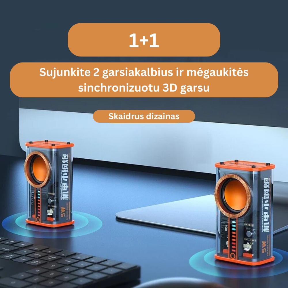 Cyberpunk stiliaus Bluetooth garsiakalbis