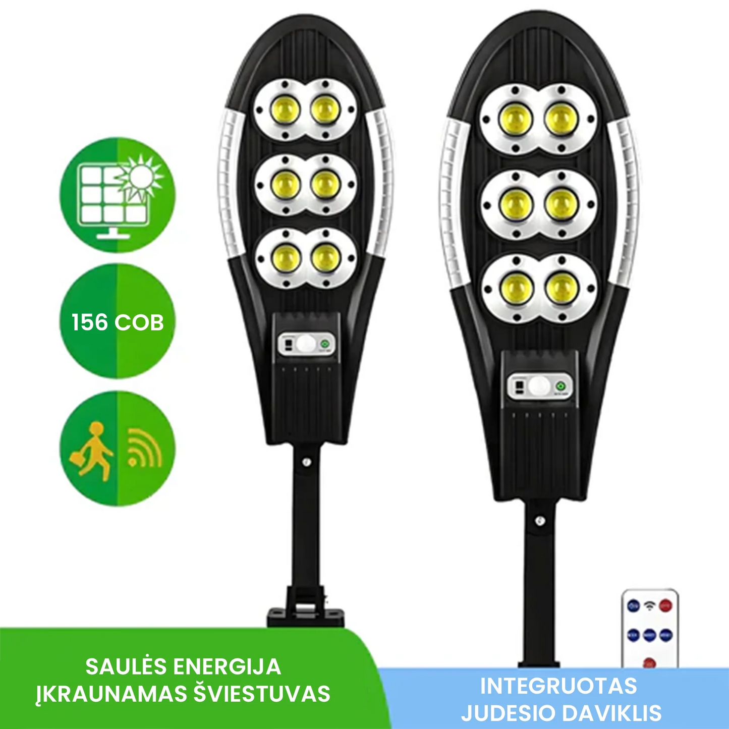 Saulės įkraunamas lauko šviestuvas