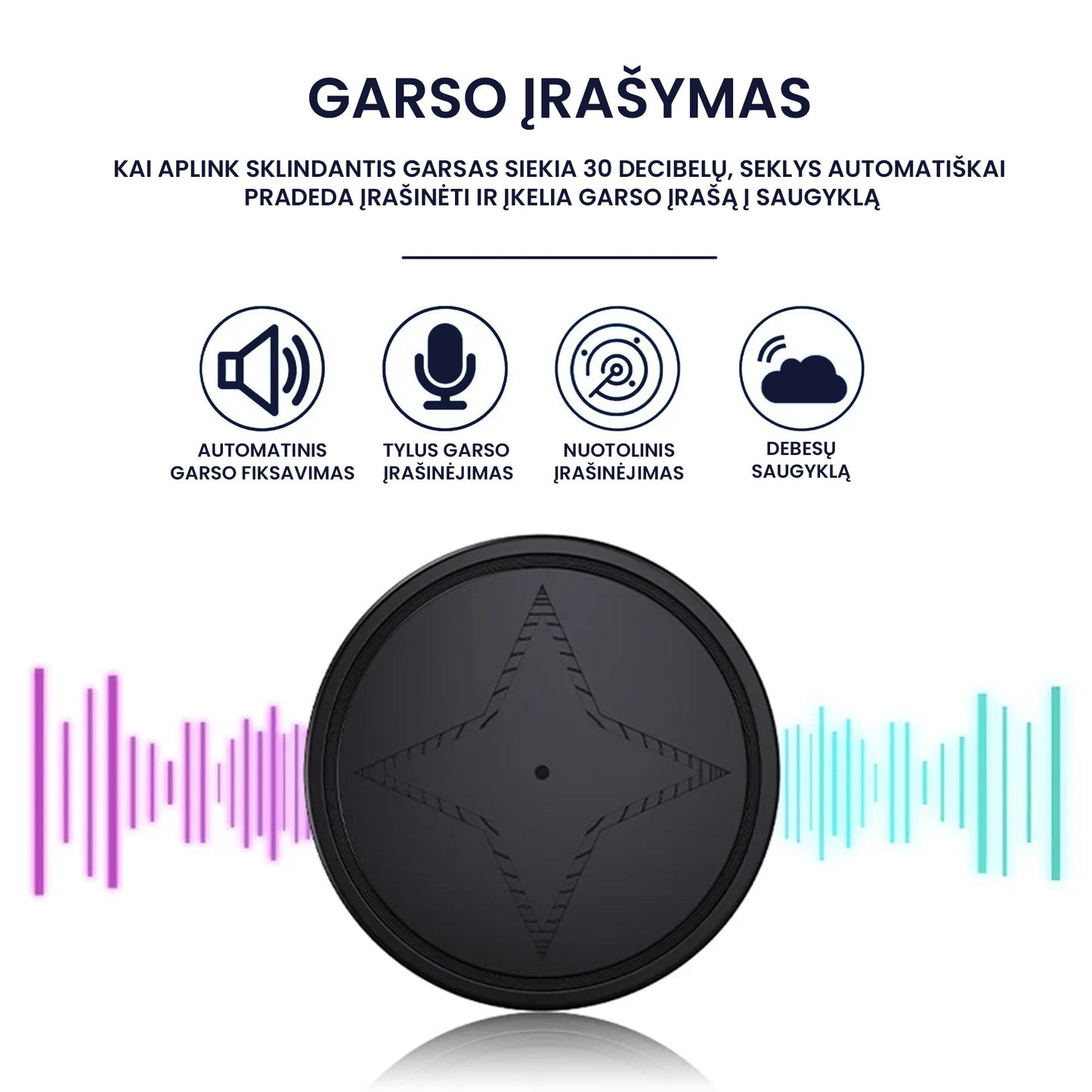 Magnetinis mini GPS seklys