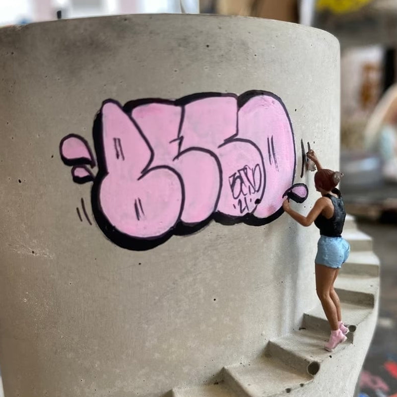 Rankų darbo gėlių vazonas - pieštukinė