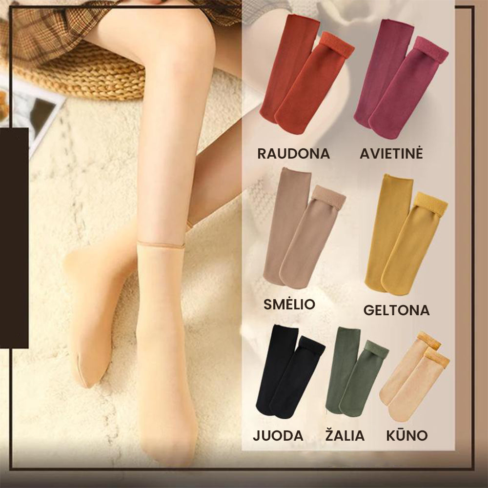 Šiltos, žieminės moteriškos kojinės (10 porų)