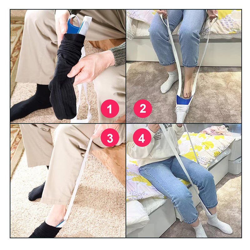 Pagalbinė priemonė - "Kojinių mova"