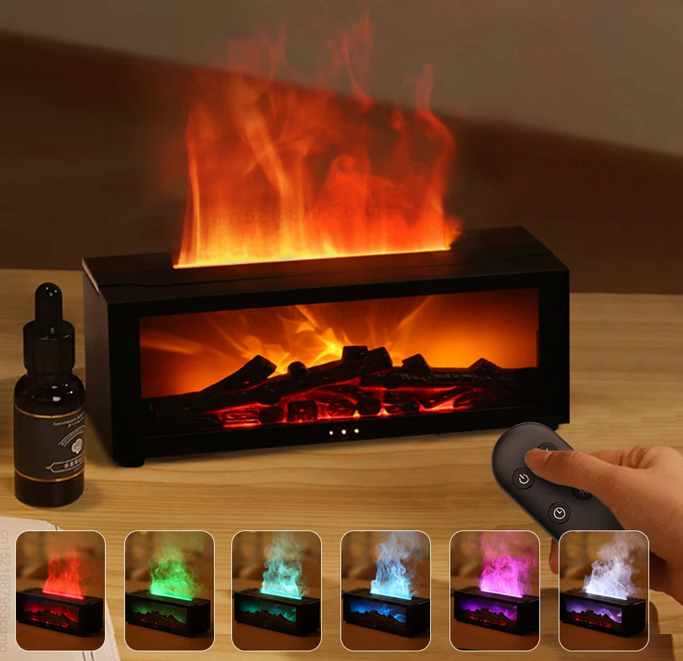 Aromaterapinis kvapų difuzorius - liepsnojantis židinys