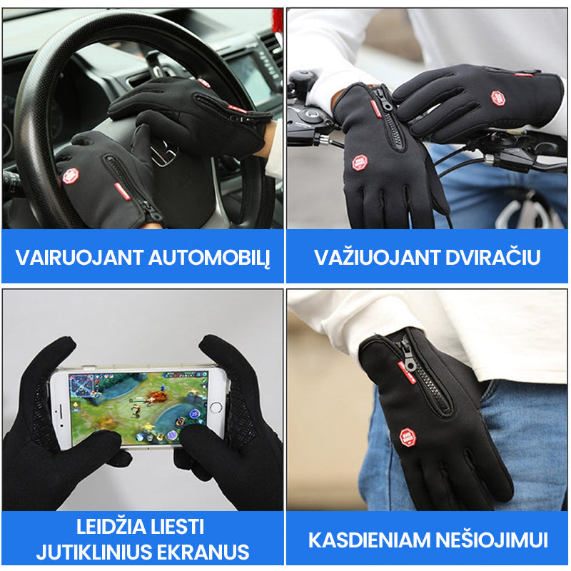 Vėjui ir vandeniui atsparios pirštinės