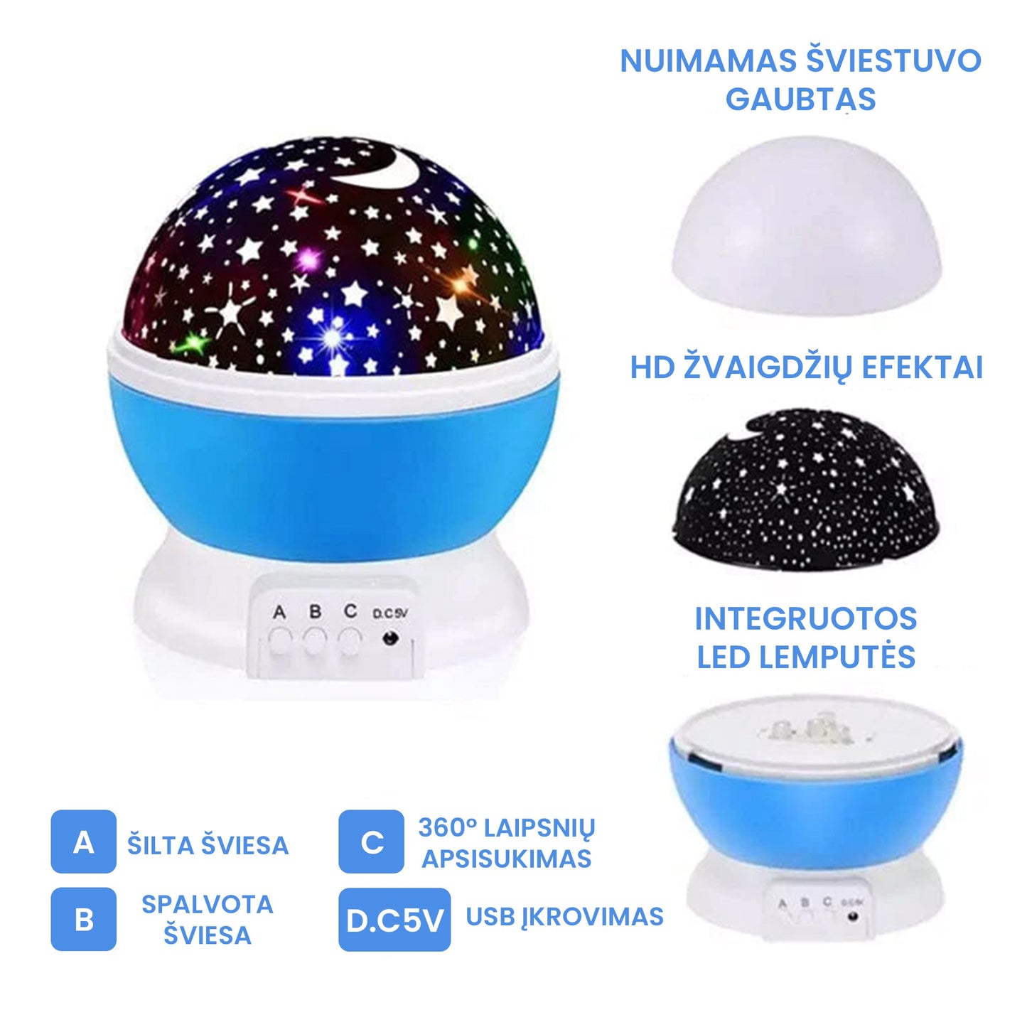 LED žvaigdžių projektorius