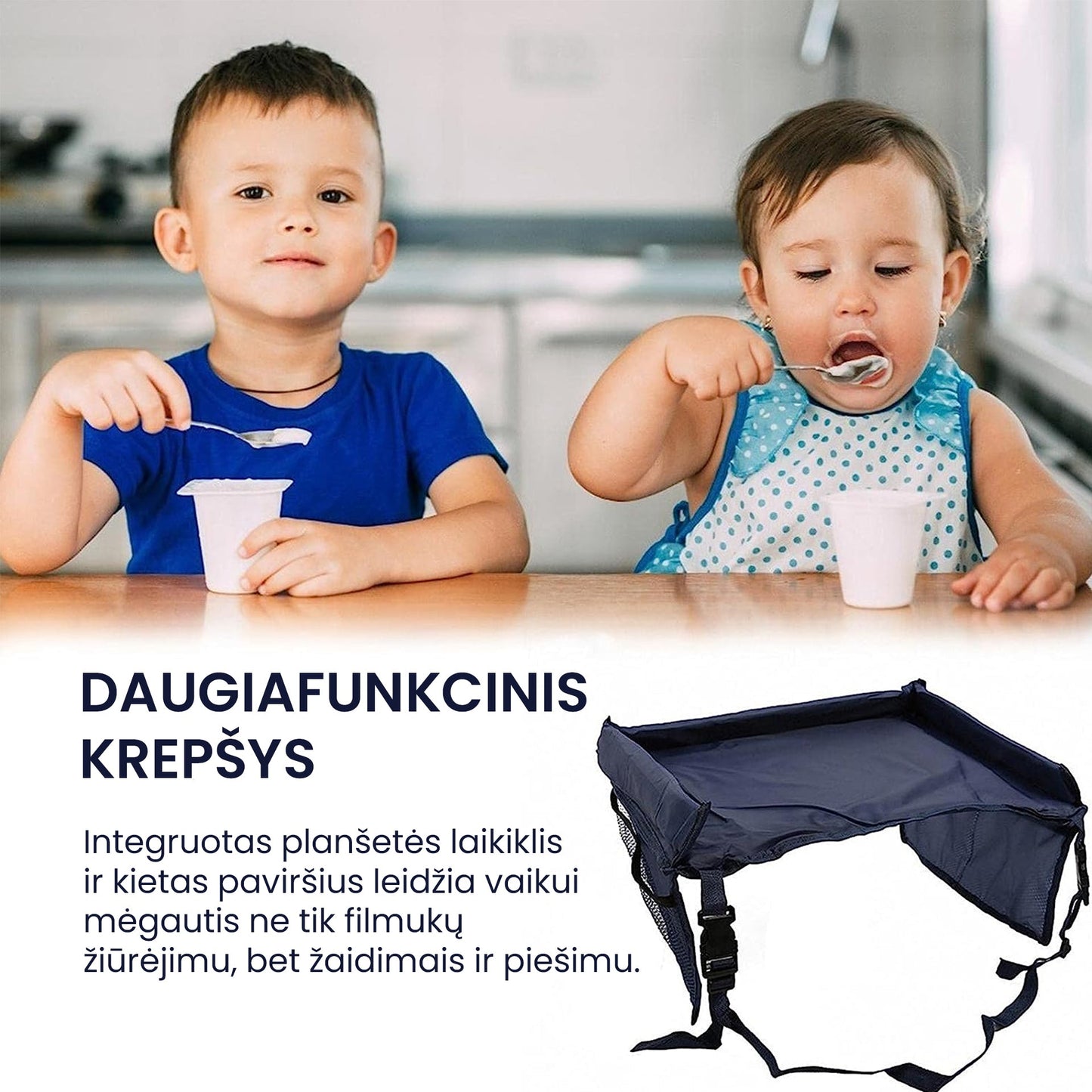 TravelTray™ - kelioninis žaidimų krepšys vaikams