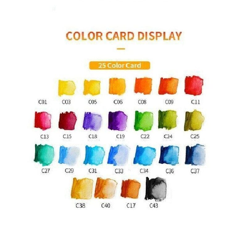 Įvairių spalvų guašo paletė