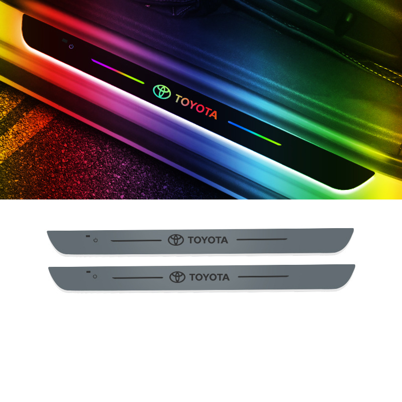 Šviečiančios automobilių durelių slenksčių juostos