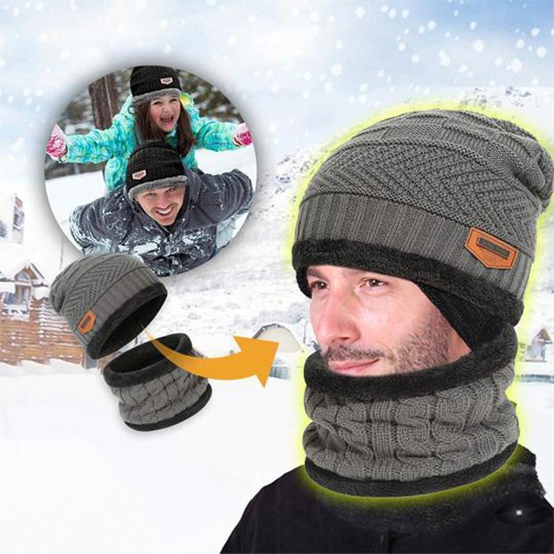 Žieminė beanie kepurė ir šalikas