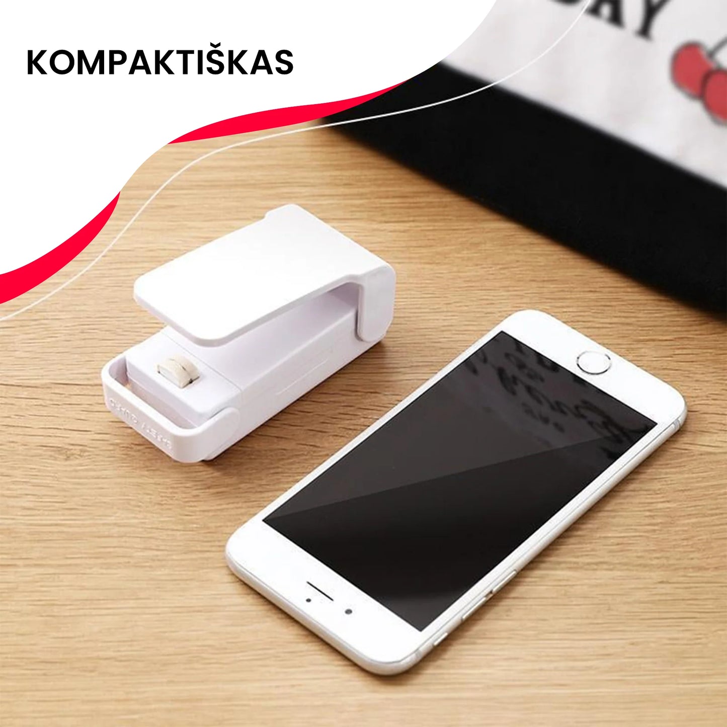 Maišelių užspaustuvas-sandariklis