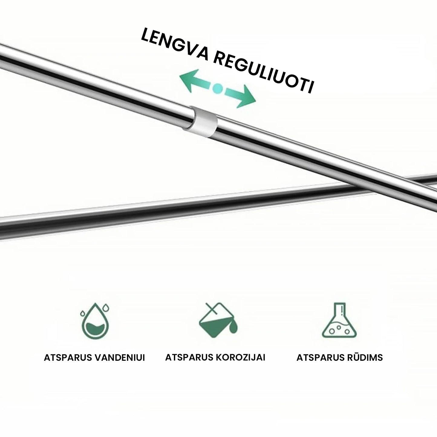 Nešiojamas drabužių turėklas