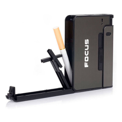 Cigarečių dėklas su žiebtuvėliu