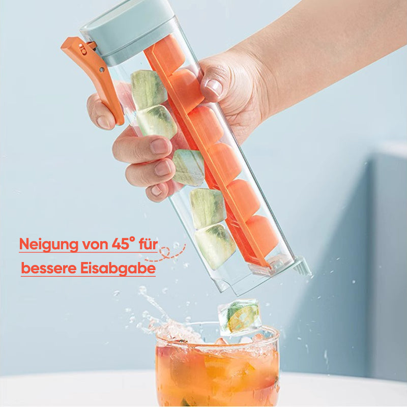 Uždaras ledo kubelių šaldymo dėklas