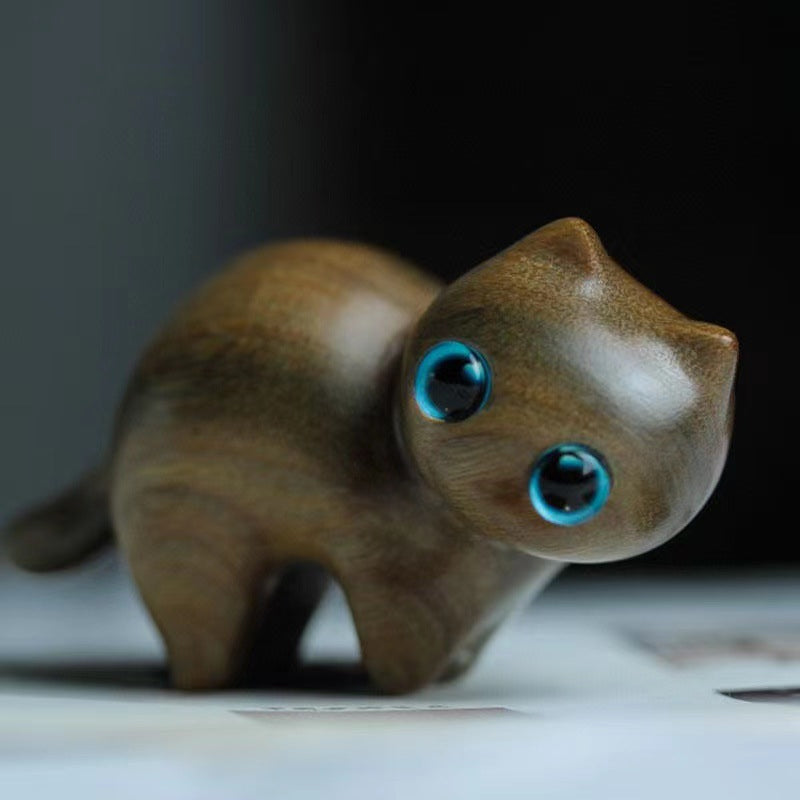 Rankų darbo statulėlė - "Kačiukas"