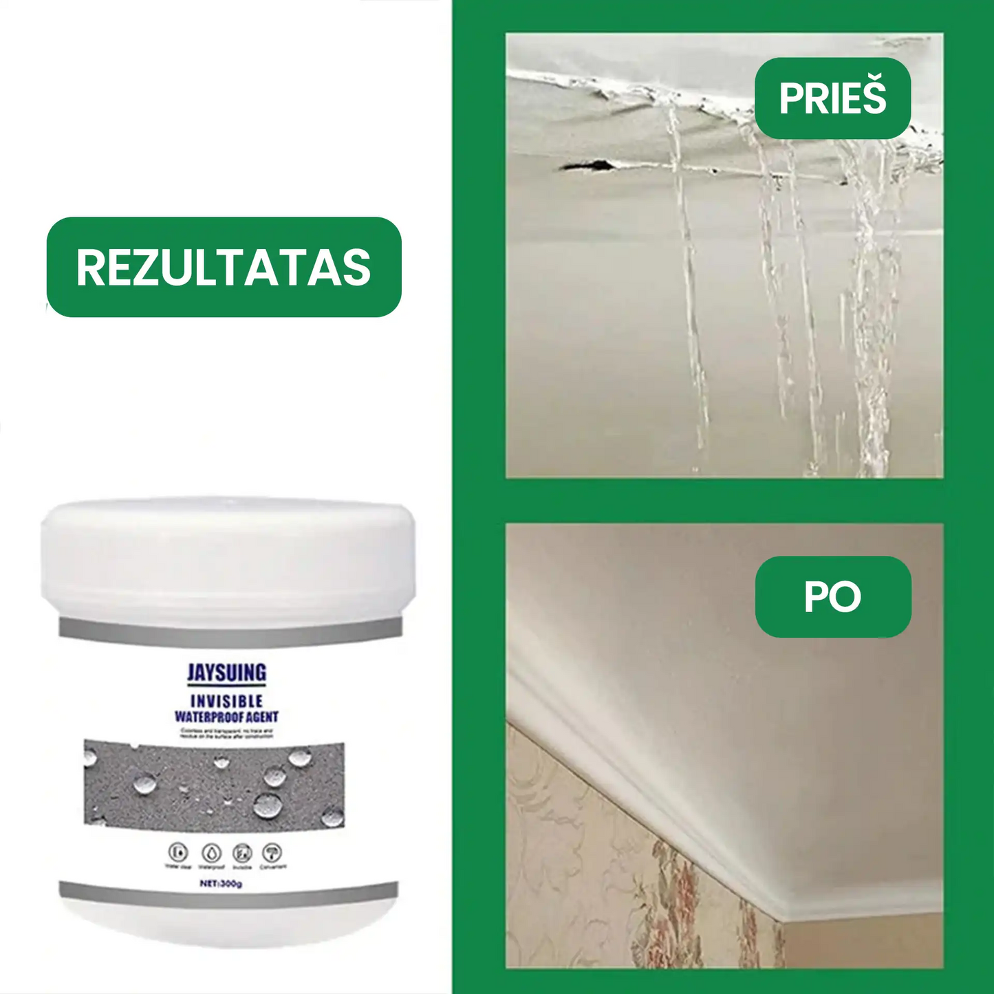 TranWix™ - vandeniui atspari sandarinimo priemonė