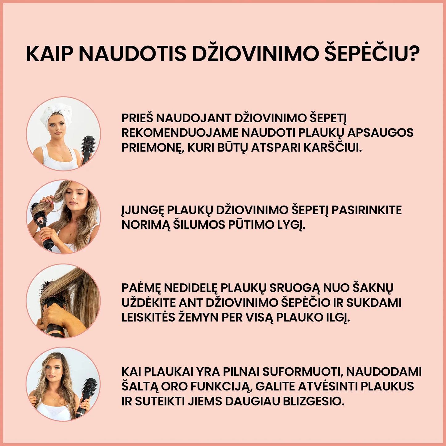 BlowBrush™ - Plaukų džiovinimo šepetys