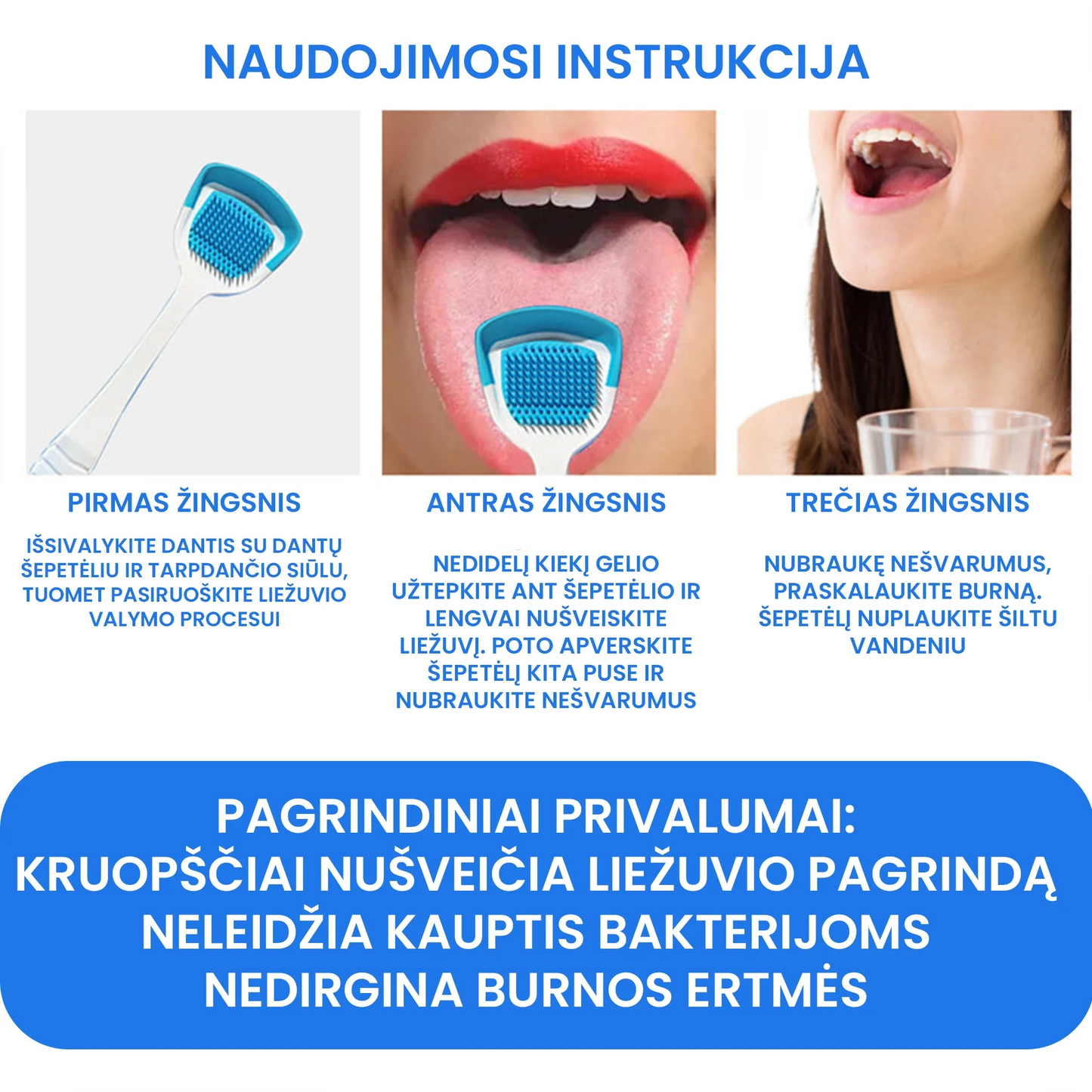 Liežuvio valymo rinkinys