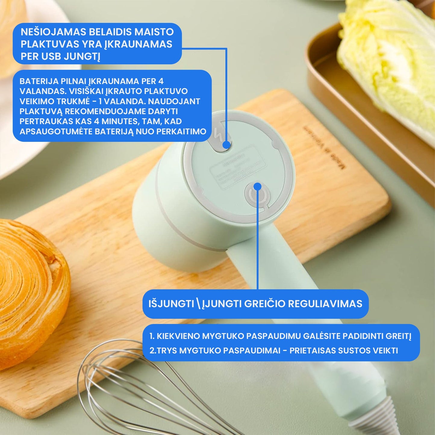 Brevelle™ - 3in1 belaidis daugiafunkcinis plaktuvas