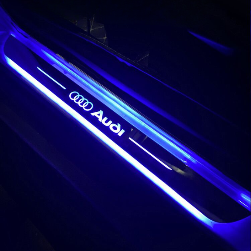 Šviečiančios automobilių durelių slenksčių juostos