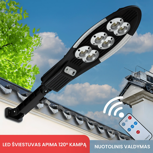 Saulės įkraunamas lauko šviestuvas