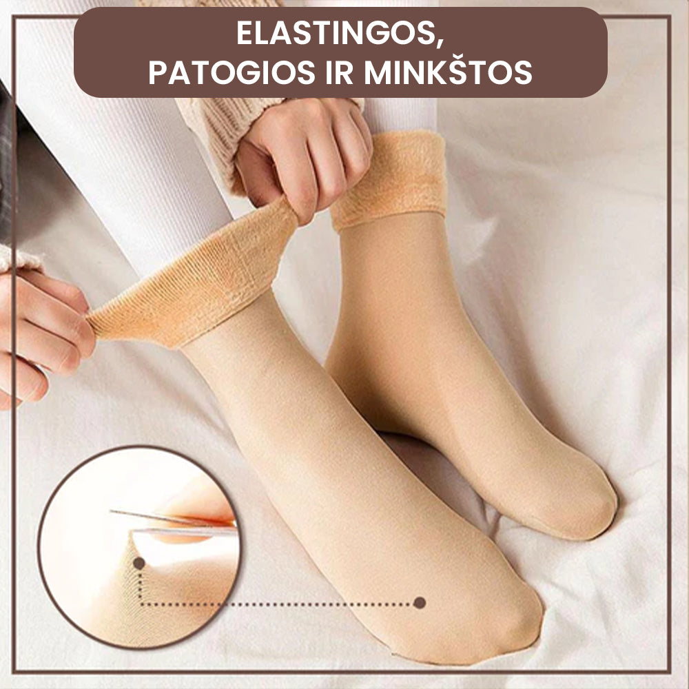 Šiltos, žieminės moteriškos kojinės (10 porų)