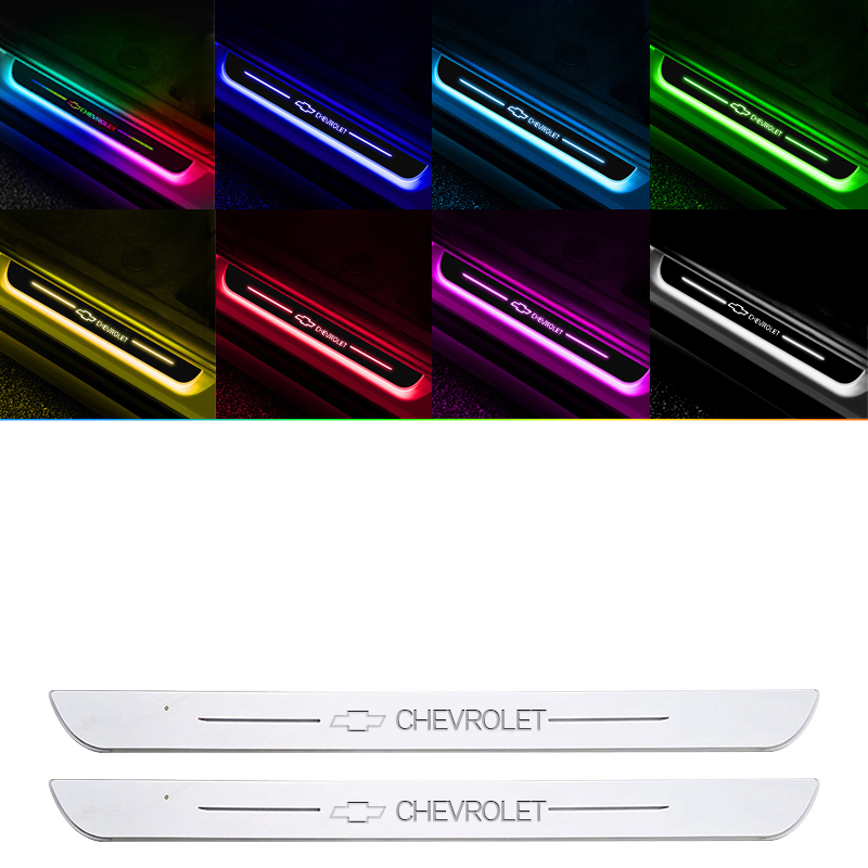 Šviečiančios automobilių durelių slenksčių juostos