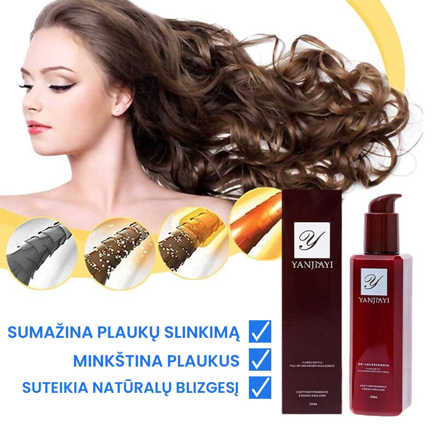 Nenuplaunamas plaukų kondicionierius