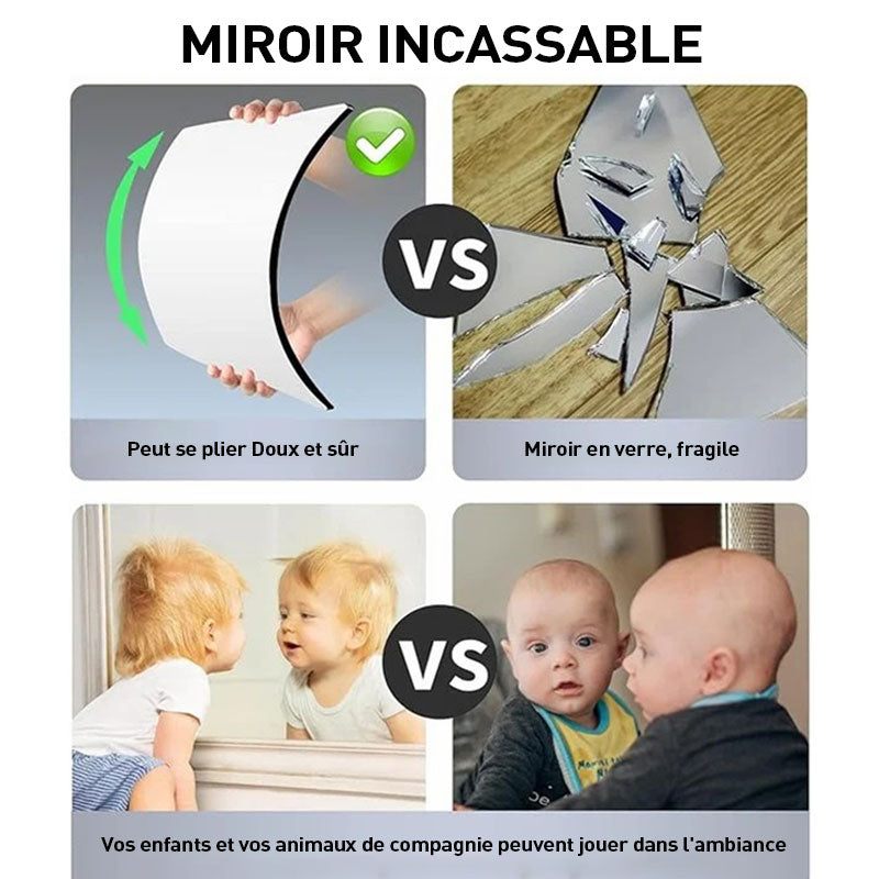 Priklijuojamas sieninis veidrodis